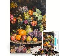 Puzzle da 1000 pezzi con vaso di frutta per ragazzi,ideale per il gioco di memoria e il divertimento in famiglia (38x52cm)