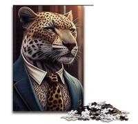 Puzzle da 1000 pezzi con vestiti da giaguaro e animali per adulti adatto a coppie e adolescenti dai 14 anni in su 75x50 cm.
