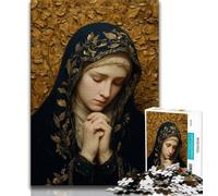 Puzzle da 1000 pezzi con vetrate colorate di San Giovanni Battista, per adolescenti, giocattoli avvincenti per la decorazione della casa (dimensioni 38x26cm)