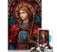 Puzzle da 1000 pezzi con vetrate colorate di San Giovanni Battista, per adulti e ragazzi, collezione di giocattoli, giochi intellettuali e artisti, belle arti, 26x38cm