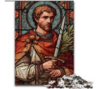 Puzzle da 1000 pezzi con vetrate di San Ambrogio per adolescenti e adulti, antistress, per trascorrere il tempo libero e interagire con i genitori (26x38cm)