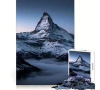 Puzzle da 1000 pezzi con vetta innevata al crepuscolo per ragazzi, ideale per stimolare la memoria, favorire il relax, tagliare con precisione e creare un regalo elegante (38x26cm)