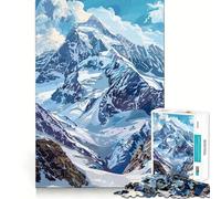 Puzzle da 1000 pezzi con vetta innevata per adulti, gioco per allenare la mente, morbido e rilassante, da assemblare, un regalo perfetto (38x26cm)