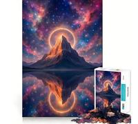 Puzzle da 1000 pezzi con vetta montuosa e riflesso cosmico per ragazzi, ideale per migliorare la memoria, favorire la calma e il relax Un regalo classico (50x75cm)