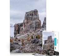 Puzzle da 1000 pezzi con vetta rocciosa sotto un cielo nuvoloso, ideale per ragazzi, gioco di logica e svago, con taglio liscio e regalo speciale (50x75cm)