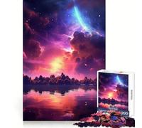 Puzzle da 1000 pezzi con vibrante paesaggio cosmico, stimolante per la destrezza mentale, ideale per un'esperienza piacevole e rilassante, con incastri perfetti e un regalo perfetto (38x26cm)