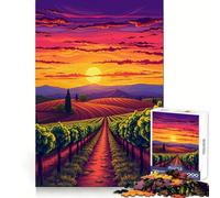 Puzzle da 1000 pezzi con vigneto in Toscana per adulti, stimolante per la mente, facile divertimento, incastro preciso, regalo di Natale (50x75cm)
