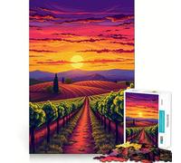 Puzzle da 1000 pezzi con vigneto in Toscana, pezzi ben definiti, gioco cognitivo, divertente e rilassante, ideale per decorazioni natalizie (38x52cm)