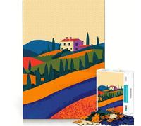 Puzzle da 1000 pezzi con villa toscana, paesaggio italiano, bordi perfetti, gioco cognitivo divertente, gioco lento, decorazione artistica natalizia (50x75cm)