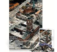 Puzzle da 1000 pezzi con vista aerea del panorama urbano di Berlino, ideale per adolescenti Migliora la memoria, regala momenti di relax e divertimento Taglio laser, regalo perfetto (38x26cm)