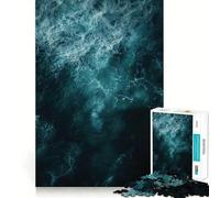 Puzzle da 1000 pezzi con vista aerea delle onde dell'oceano, ideale per adulti, un gioco intelligente per la casa, con taglio preciso e decorazione murale (38x26cm)