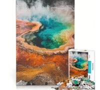 Puzzle da 1000 pezzi con vista aerea di sorgenti termali, gioco educativo, attività divertenti da fare a casa, regalo di compleanno 38x26cm
