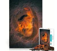 Puzzle da 1000 pezzi con vista aerea di un cratere vulcanico,ideale per ragazzi,stimola la mente,divertente e senza spazi vuoti Perfetto per rilassarsi in casa (50x75cm)