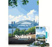 Puzzle da 1000 pezzi con vista del Sydney Harbour Bridge per adulti, rompicapo, gioco rilassante, taglio perfetto, regalo memorabile 50x75cm