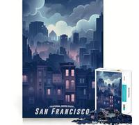 Puzzle da 1000 pezzi con vista della città di San Francisco per adulti ideale per rafforzare la memoria alleviare lo stress e creare un'atmosfera piacevole Perfetto per un compleanno a sorpresa