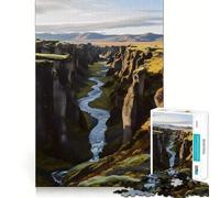 Puzzle da 1000 pezzi con vista dell'Islanda, taglio premium, gioco di abilità, esercizio mentale, pace, divertimento, regalo di compleanno (38x26cm)