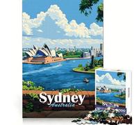 Puzzle da 1000 pezzi con vista dell'Opera House di Sydney, ideale per adolescenti Gioco di logica stimolante per il relax, con bordi chiari Sorpresa di compleanno 38x26cm