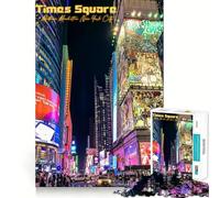 Puzzle da 1000 pezzi con vista notturna di Times Square per adolescenti, gioco stimolante per la mente, ideale per il relax, con taglio preciso e decorazioni artistiche 38x52cm