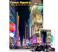 Puzzle da 1000 pezzi con vista notturna di Times Square per adulti, gioco intelligente antistress, assemblaggio, regalo speciale 50x75cm
