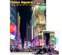 Puzzle da 1000 pezzi con vista notturna di Times Square per adulti, gioco rilassante e di concentrazione, con bordi precisi, regalo perfetto 38x26cm
