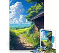 Puzzle da 1000 pezzi con vista su un prato sereno, ideale per adolescenti Puzzle facile da costruire, per il tempo libero, con taglio preciso, perfetto come regalo di Babbo Natale (50x75cm)