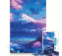 Puzzle da 1000 pezzi con vista sui monti Sakura, ideale per ragazzi, gioco di logica, relax mentale, bordi chiari, regalo elegante (38x26cm)