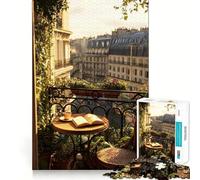 Puzzle da 1000 pezzi con vista sul balcone parigino, ideale per adolescenti, per rafforzare la memoria, perfetto per la casa e il tempo libero, con bordi puliti e un regalo prezioso (38x26cm)