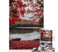 Puzzle da 1000 pezzi con vista sul lago autunnale gioco educativo regalo di compleanno giocattolo antistress (52x38cm)