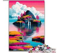 Puzzle da 1000 pezzi con vista sulla cascata, regalo per adolescenti, giocattolo educativo, giochi divertenti per famiglie, arredamento unico per la casa (26x38cm)