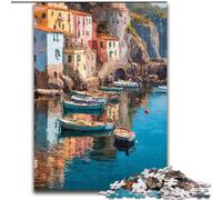 Puzzle da 1000 pezzi con vista sulla città di mare per adolescenti, aiuta il cervello a esercitare i giocattoli avvincenti per coltivare la pazienza, gioco di sfida unico (26x38cm)