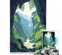 Puzzle da 1000 pezzi con vista sulla giungla e sul canyon gioco rompicapo rilassante e stimolante per l'intelletto regalo di compleanno regalo 38x52cm