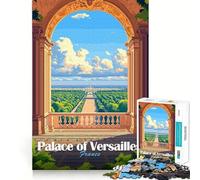 Puzzle da 1000 pezzi con vista sulla Reggia di Versailles, ideale per adulti, un gioco stimolante per la mente, perfetto per giocare in casa Opera d'arte dal taglio preciso (38x52cm)