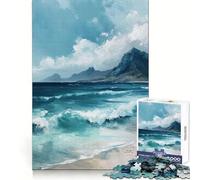 Puzzle da 1000 pezzi con vista sulla spiaggia per ragazzi Pensa che il tempo dedicato all'allenamento sia ben speso Bordi definiti Regalo festivo (50x75cm)