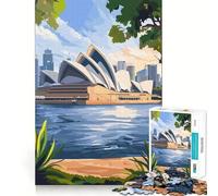 Puzzle da 1000 pezzi con vista sulla Sydney Opera House per adulti, puzzle di memoria, sollevamento lento, divertimento, assemblaggio dell'immagine, regalo creativo 38x26cm
