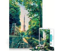 Puzzle da 1000 pezzi con vista sulla Tokyo Tower,ideale per ragazzi,gioco di concentrazione mentale,tagli di precisione con bordi lisci,perfetto come regalo di Natale (38x26cm)