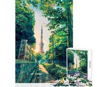 Puzzle da 1000 pezzi con vista sulla Torre di Tokyo ideale per adolescenti Giochi rilassanti per tutta la famiglia Giocattolo fai-da-te per allenare mente e mani (38x52cm)