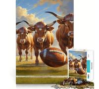 Puzzle da 1000 pezzi con vitelli da tori, stile vecchia scuola, ideale per adolescenti, gioco di logica e svago, con bordi sottili, regalo speciale 38x26cm