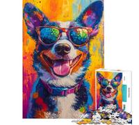 Puzzle da 1000 pezzi con vivace disegno di cane sfida per l'intelligenza e la concentrazione gioco avvincente per tutta la famiglia analisi e logica ottimo regalo (dimensioni 38x52cm)