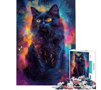 Puzzle da 1000 pezzi con vivaci disegni di felini ideale per ragazzi e famiglie per un divertimento assicurato e un'interazione genitore-figlio compleanno e Natale 38x52cm