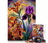 Puzzle da 1000 pezzi con vivaci immagini di gigli tigrati e iris fenice ideale per adulti per stimolare la concentrazione e regalare momenti di relax Ideale per le feste con incastri perfetti