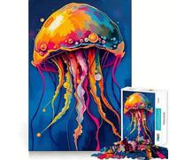 Puzzle da 1000 pezzi con vivaci immagini di meduse,ideale per ragazzi,gioco di concentrazione mentale,tagli di precisione,bordi lisci,perfetto come regalo di Natale (50x75cm)