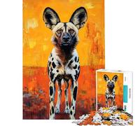 Puzzle da 1000 pezzi con vivida immagine di un cane selvatico Puzzle per adulti attività per tutta la famiglia allena la mente e le mani riduce lo stress 50x75cm