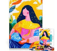 Puzzle da 1000 pezzi con vivida visione fauvista della Gioconda,ideale per sviluppare la memoria,con bordi lisci e incastri perfetti Un modo divertente per riempire le ore vuote (38x52cm)