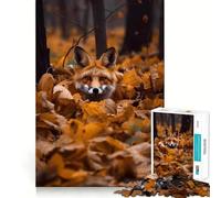 Puzzle da 1000 pezzi con volpe autunnale,ideale per ragazzi,stimolante per la mente,divertente e con pezzi di dimensioni uniformi e precisi,perfetto per un'attività di gruppo rilassante al chiuso