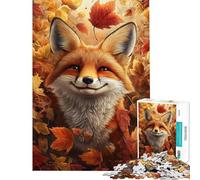 Puzzle da 1000 pezzi con volpe autunnale sorridente ideale per adolescenti perfetto per una sfida di velocità a mano libera per e Natale Un gioco che stimola l'intelligenza e crea dipendenza