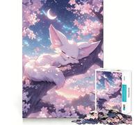 Puzzle da 1000 pezzi con volpe del deserto addormentata, ideale per adolescenti Gioco di logica semplice e divertente, con taglio perfetto, perfetto come regalo di compleanno 38x52cm