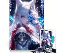 Puzzle da 1000 pezzi con volpe di glicine,ideale per ragazzi,gioco di abilità mentale,taglio laser per un incastro perfetto,rilassante attività di gruppo al chiuso (38x26cm)