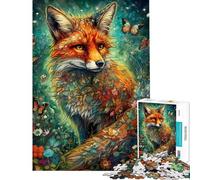 Puzzle da 1000 pezzi con volpe e farfalla ideale per ragazzi stimola la memoria e rappresenta una sfida educativa Regalo perfetto per amici e familiari 50x75cm