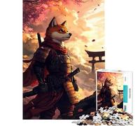 Puzzle da 1000 pezzi con volpe guerriero samurai in un paesaggio giapponese Un gioco avvincente per coltivare la pazienza Divertente e perfetto come regalo di compleanno (dimensioni 50x75cm)