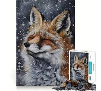 Puzzle da 1000 pezzi con volpe invernale e animali selvatici per ragazzi Attività divertente e stimolante per la mente,con taglio di alta precisione e relax (38x26cm)